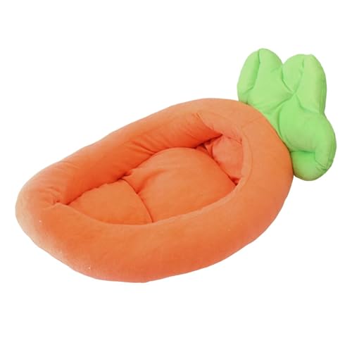 perfk Hunde-Nestbett, Welpenkissen, Karottenmotiv, bequemer, Abnehmbarer Bezug, Jahreszeiten, für kleine bis mittelgroße Haustiere, Katzenbett, L perfk Hunde-Nestbett, Welpenkissen, Karottenmotiv, bequemer, Abnehmbarer Bezug, Jahreszeiten, für kleine bis mittelgroße Haustiere, Katzenbett, L von perfk