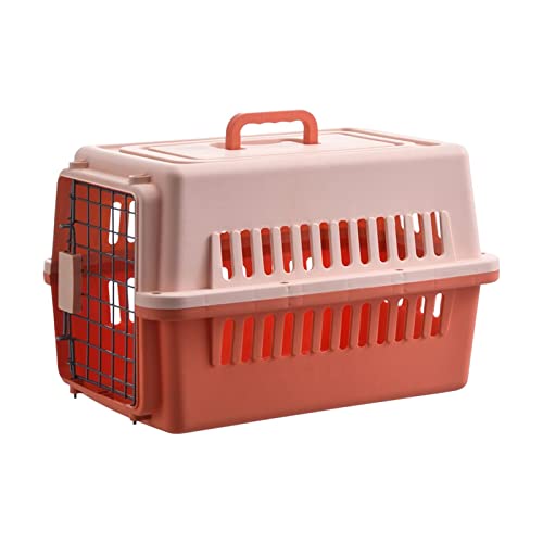 perfk Hunde-Reise-Handtasche, Tier-Tragetasche, Organizer, Nest-Hülle, hartseitige Haustier-Tragetasche für Katzen, kleine, mittelgroße Hunde, Orange von perfk