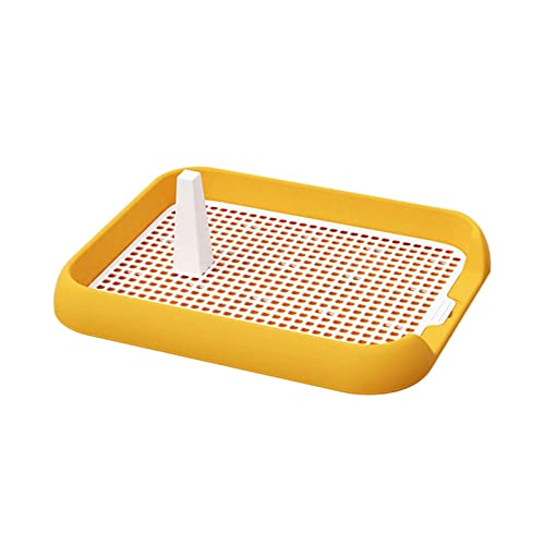 perfk Hunde Trainings Pads Welpentoilette, Mesh Gitter Haustier Trainingstoilette mit Tablett für Töpfchentrainer Drinnen Und Draußen, Gelb perfk Hunde Trainings Pads Welpentoilette, Mesh Gitter Haustier Trainingstoilette mit Tablett für Töpfchentrainer Drinnen Und Draußen, Gelb von perfk
