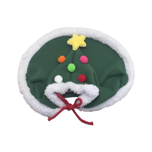 perfk Hunde-Weihnachtskostüm, warme Kleidung, Outfits, lustiges Neujahrskleid, Haustier-Wintermantel, Haustier-Coaplay-Umhang für kleine und mittelgroße, Weihnachtsbaum L von perfk