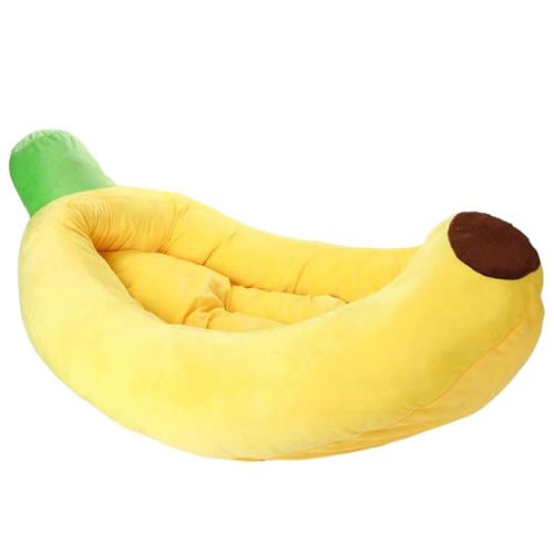 perfk Hundebett, Haustierbett, gemütliches Katzenbett mit Bananenmotiv, Haustierbedarf für kleine Hunde, Welpen und Katzen, XL perfk Hundebett, Haustierbett, gemütliches Katzenbett mit Bananenmotiv, Haustierbedarf für kleine Hunde, Welpen und Katzen, XL von perfk