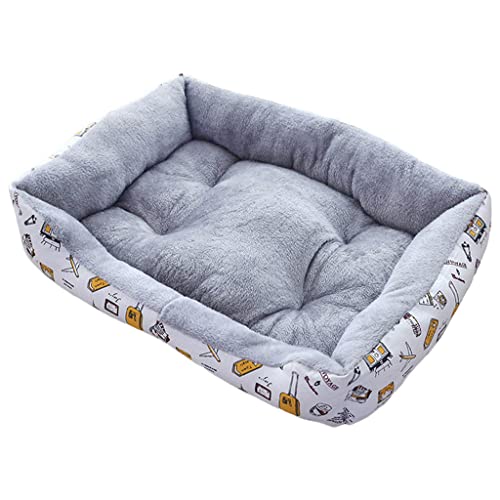 perfk Hundebett tierbett Winter Warmes Komfortables Warmes Hunde Bett, Grau M von perfk