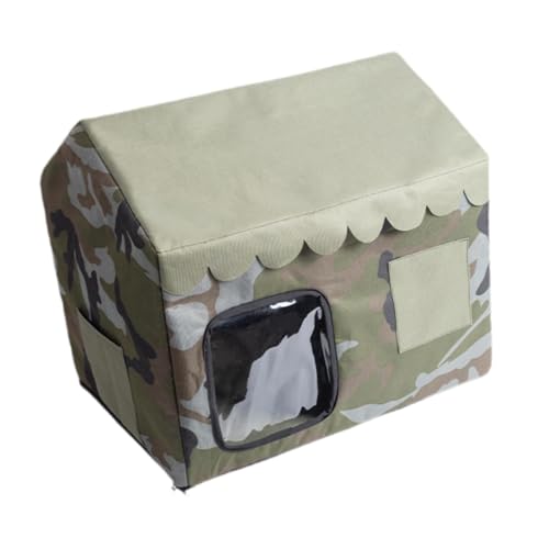 perfk Hundehütte, Katzenunterschlupf, Hundematte, Kühlbettmatte, Katzenspielzeug, Hundebett mit Fenster, verdicktes Haustierheim, wasserdicht für Welpen im, Mehrfarbig perfk Hundehütte, Katzenunterschlupf, Hundematte, Kühlbettmatte, Katzenspielzeug, Hundebett mit Fenster, verdicktes Haustierheim, wasserdicht für Welpen im, Mehrfarbig von perfk