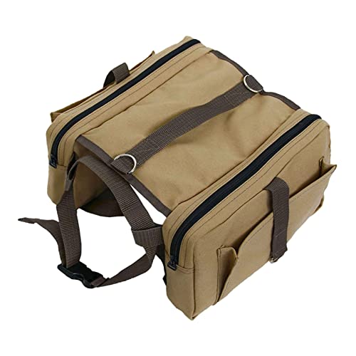 perfk Hunderucksack, mit Seitentaschen, Rucksack, Camping-Satteltasche, Satteltasche mit großer Kapazität, verschleißfester Hunderucksack für das von perfk