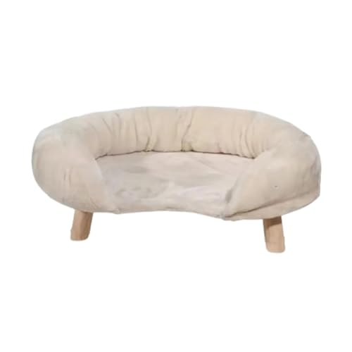 perfk Hundesofa, erhöhtes Haustierbett mit Holzbeinen, warmes Welpensofa, rutschfestes Plüsch-Haustierbett, Katzen-Couchbett für drinnen, Katzen, Kätzchen, Beige perfk Hundesofa, erhöhtes Haustierbett mit Holzbeinen, warmes Welpensofa, rutschfestes Plüsch-Haustierbett, Katzen-Couchbett für drinnen, Katzen, Kätzchen, Beige von perfk