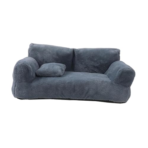 perfk Hundesofabett, Haustier-Liegesessel, Mehrzweck-Hunde-/Katzencouch mit waschbarem Bezug, warm und bequem, rutschfeste Unterseite, Dunkelgrau perfk Hundesofabett, Haustier-Liegesessel, Mehrzweck-Hunde-/Katzencouch mit waschbarem Bezug, warm und bequem, rutschfeste Unterseite, Dunkelgrau von perfk