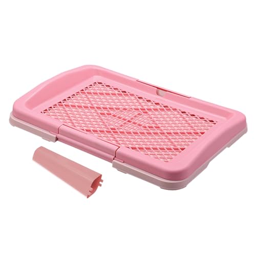 perfk Hundetoilette, Bettpfanne, Urinal, Netzgitter, waschbar, mit Harnsäule, Welpentöpfchen für kleine, mittelgroße und große Hunde, Welpen, Hell-Pink perfk Hundetoilette, Bettpfanne, Urinal, Netzgitter, waschbar, mit Harnsäule, Welpentöpfchen für kleine, mittelgroße und große Hunde, Welpen, Hell-Pink von perfk
