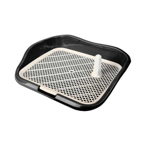 perfk Hundetoilette, Haustier-PIPI-Toilette, Welpen-Töpfchen-Tablett, Reinigungswerkzeug, Trainer, Eck-Katzentoiletten für Chinchillas, Innenkatzen, Schwarz perfk Hundetoilette, Haustier-PIPI-Toilette, Welpen-Töpfchen-Tablett, Reinigungswerkzeug, Trainer, Eck-Katzentoiletten für Chinchillas, Innenkatzen, Schwarz von perfk