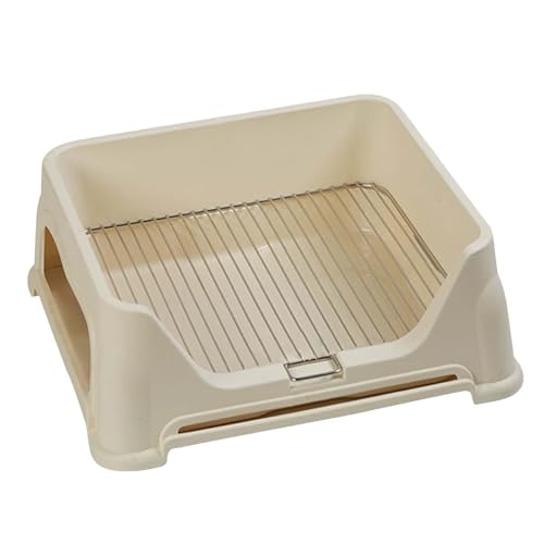 perfk Hundetoilette, Hundetraining, Töpfchentablett, Anti-Spritzschutz, Katzentoilette, Töpfchen, PIPI-Pad-Halter für Kleintiere und andere Haustiere, Beige perfk Hundetoilette, Hundetraining, Töpfchentablett, Anti-Spritzschutz, Katzentoilette, Töpfchen, PIPI-Pad-Halter für Kleintiere und andere Haustiere, Beige von perfk
