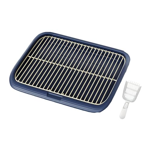 perfk Hundetoilette, Töpfchen-Ecke, abnehmbar, leicht zu reinigen, tragbare Töpfchen-Toilette, Welpen-PIPI-Pad-Halter für Welpen, Dunkelblau, XL von perfk