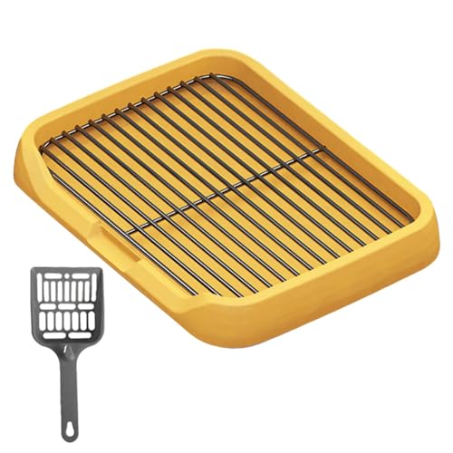 perfk Hundetoilette, Töpfchentablett für den Innenbereich, Haustiertoilette, Welpentöpfchentablett, Töpfchentrainer, Welpen-PIPI-Pad für kleine, mittelgroße, Gelb perfk Hundetoilette, Töpfchentablett für den Innenbereich, Haustiertoilette, Welpentöpfchentablett, Töpfchentrainer, Welpen-PIPI-Pad für kleine, mittelgroße, Gelb von perfk