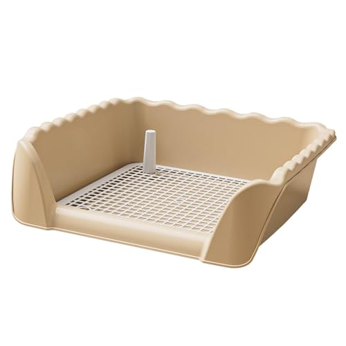 perfk Hundetoilette, Töpfchentrainer, Haustiertoilette, leicht zu reinigen, mit Töpfchenschale nach dem Hundetraining für andere Haustiere im Freien, Kaffee perfk Hundetoilette, Töpfchentrainer, Haustiertoilette, leicht zu reinigen, mit Töpfchenschale nach dem Hundetraining für andere Haustiere im Freien, Kaffee von perfk