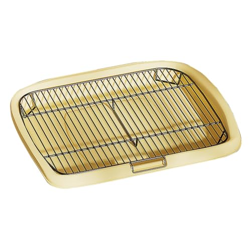 perfk Hundetoilette, tragbarer Halter für Trainingsunterlagen, stabile Netztoilette für kleine und mittelgroße Hunde, Töpfchenablage für den Innenbereich, gelb XL perfk Hundetoilette, tragbarer Halter für Trainingsunterlagen, stabile Netztoilette für kleine und mittelgroße Hunde, Töpfchenablage für den Innenbereich, gelb XL von perfk