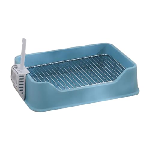 perfk Hundetoilette mit Löffel, Kaninchentoilette, Haustier-Toilette, Welpen-Toilette, Bettwäsche-Box für kleine Tiere, Kaninchen, kleine Hunde, Blau perfk Hundetoilette mit Löffel, Kaninchentoilette, Haustier-Toilette, Welpen-Toilette, Bettwäsche-Box für kleine Tiere, Kaninchen, kleine Hunde, Blau von perfk
