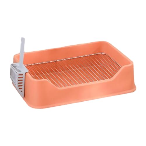 perfk Hundetoilette mit Löffel, Kaninchentoilette, Haustier-Toilette, Welpen-Toilette, Bettwäsche-Box für kleine Tiere, Kaninchen, kleine Hunde, Orange perfk Hundetoilette mit Löffel, Kaninchentoilette, Haustier-Toilette, Welpen-Toilette, Bettwäsche-Box für kleine Tiere, Kaninchen, kleine Hunde, Orange von perfk