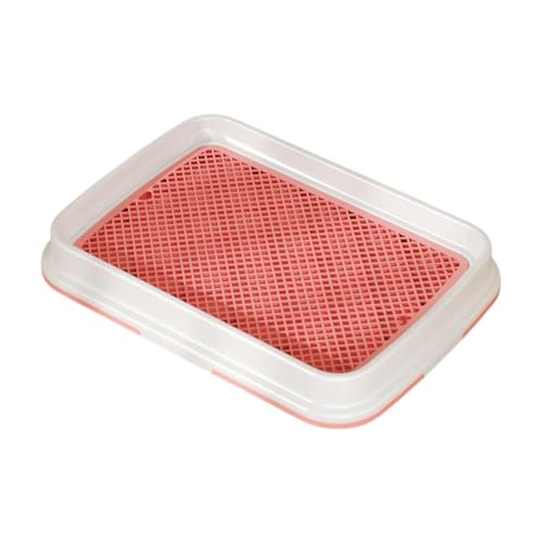 perfk Hundetoilette mit abnehmbarem Post -Welpen -Müll Pfannenpans Welpen -Trainingstablett Haustier -Toilettentrainingsinhaber, Rosa perfk Hundetoilette mit abnehmbarem Post -Welpen -Müll Pfannenpans Welpen -Trainingstablett Haustier -Toilettentrainingsinhaber, Rosa von perfk