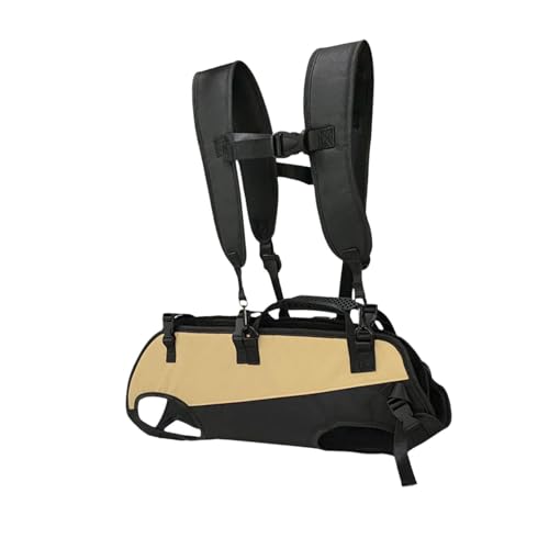 perfk Hundetrage-Rucksack, Reisetasche, bequem, mit Tragegriff, Haustiertrage mit ausgestreckten Beinen, für Radtouren, Reisen, kleine und mittelgroße Hunde, Schwarz Khaki, l perfk Hundetrage-Rucksack, Reisetasche, bequem, mit Tragegriff, Haustiertrage mit ausgestreckten Beinen, für Radtouren, Reisen, kleine und mittelgroße Hunde, Schwarz Khaki, l von perfk