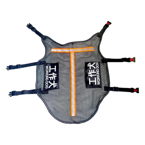 perfk -Hundeweste, Haustierweste, Welpengeschirr, reaktives, atmungsaktives Netzgewebe, weiche Hundegeschirrjacke zum Wandern, Sommer, Arbeiten, Orange M von perfk