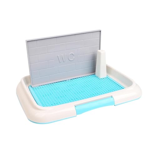 perfk Indoor-Hunde-Töpfchen-Trainingspads, Hundetoilette, wiederverwendbarer und Abnehmbarer Pfosten, Bequeme Netzgitter, Blau perfk Indoor-Hunde-Töpfchen-Trainingspads, Hundetoilette, wiederverwendbarer und Abnehmbarer Pfosten, Bequeme Netzgitter, Blau von perfk