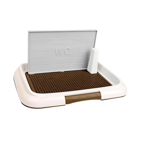 perfk Indoor-Hunde-Töpfchen-Trainingspads, Hundetoilette, wiederverwendbarer und Abnehmbarer Pfosten, Bequeme Netzgitter, Kaffee perfk Indoor-Hunde-Töpfchen-Trainingspads, Hundetoilette, wiederverwendbarer und Abnehmbarer Pfosten, Bequeme Netzgitter, Kaffee von perfk