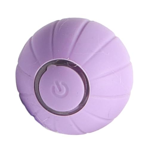 perfk Intelligenter, interaktiver Katzenspielzeugball, intelligenter beweglicher Katzenspielzeugball, selbstbewegender und rollender Ball mit Buntem Licht, violett von perfk