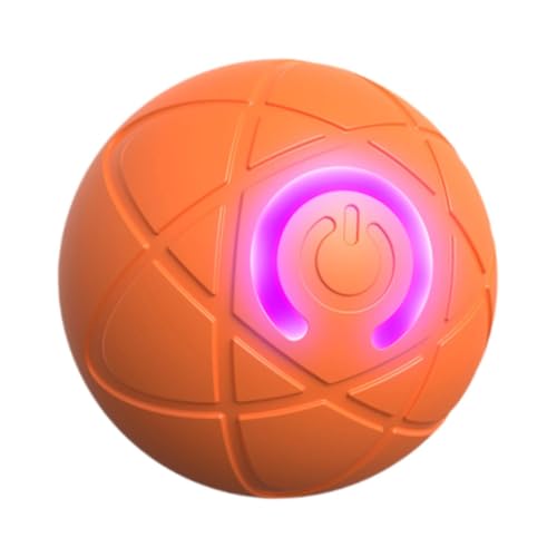 perfk Interaktiver Hundespielzeugball Haustier Kauen halten Haustier, Leuchtend, klug springend automatisch Rolling Ball Wieder auflösbar für Welpen, Orange perfk Interaktiver Hundespielzeugball Haustier Kauen halten Haustier, Leuchtend, klug springend automatisch Rolling Ball Wieder auflösbar für Welpen, Orange von perfk