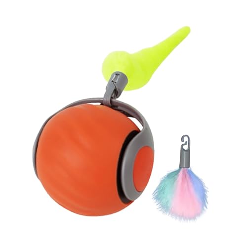 perfk Interaktiver Katzenspielzeugball, beweglicher Ball, Indoor-Übung, tragbares, intelligentes, lustiges Katzenrollballspielzeug, automatisches, Rot perfk Interaktiver Katzenspielzeugball, beweglicher Ball, Indoor-Übung, tragbares, intelligentes, lustiges Katzenrollballspielzeug, automatisches, Rot von perfk