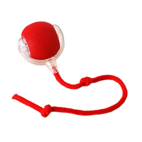 perfk Interaktives Katzenballspielzeug, Übungsspielzeug für Haustiere, Kätzchen jagen, automatisches elektrisches Rollballspielzeug mit langem Schwanz für, Rot perfk Interaktives Katzenballspielzeug, Übungsspielzeug für Haustiere, Kätzchen jagen, automatisches elektrisches Rollballspielzeug mit langem Schwanz für, Rot von perfk