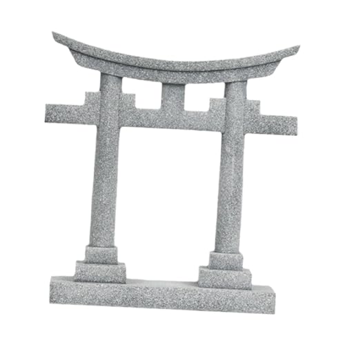 perfk Japan Torii Tor Schrein Modell Figur Terrarium Dekoration Vielseitige Landschaft Ornament für Bonsai Handwerk Dekor, 6.1 x 1.8 x 6.9 cm von perfk
