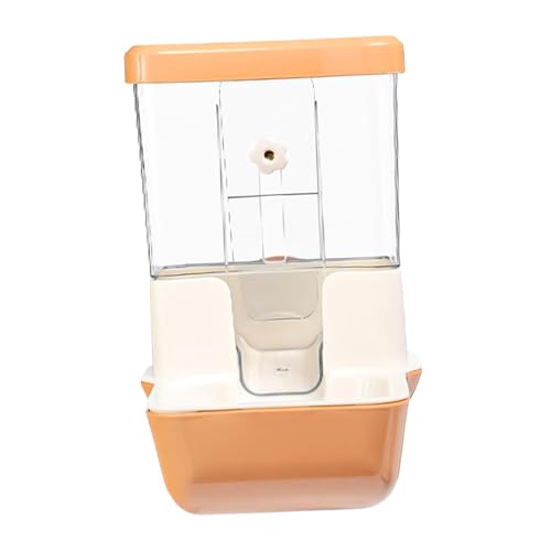 perfk Käfig-Futterspender zum Aufhängen, automatische Futternäpfe für Frettchen, Katzen, Hamster, Chinchillas, Orange von perfk