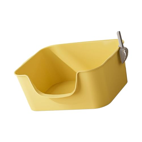 perfk Kätzchentoilette, Haustiertoilette, Bettpfanne, einfach zu verwendende Katzentoilette, Katzentoilette, Sandkasten, Katzentoilette für den, Gelb perfk Kätzchentoilette, Haustiertoilette, Bettpfanne, einfach zu verwendende Katzentoilette, Katzentoilette, Sandkasten, Katzentoilette für den, Gelb von perfk
