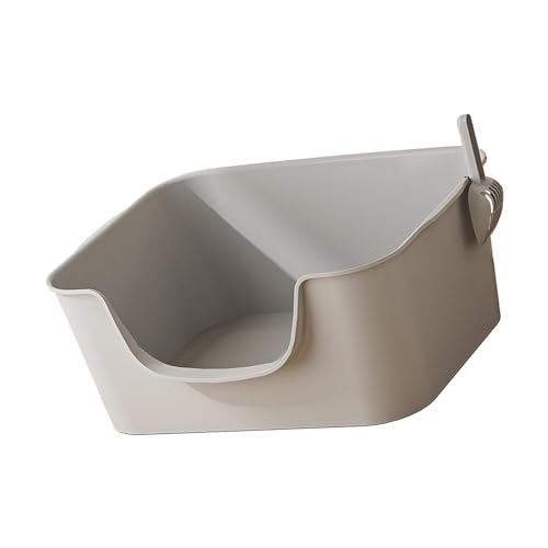 perfk Kätzchentoilette, Haustiertoilette, Bettpfanne, einfach zu verwendende Katzentoilette, Katzentoilette, Sandkasten, Katzentoilette für den, grau perfk Kätzchentoilette, Haustiertoilette, Bettpfanne, einfach zu verwendende Katzentoilette, Katzentoilette, Sandkasten, Katzentoilette für den, grau von perfk