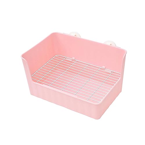 perfk Kaninchen-Katzentoilette, Töpfchen-Trainer-Tablett, Eckstreu, Bettpfanne, Bettkasten, Haustier-Pfanne, Haustier-Toiletten für Galesaur-Kleintiere, ROSA von perfk