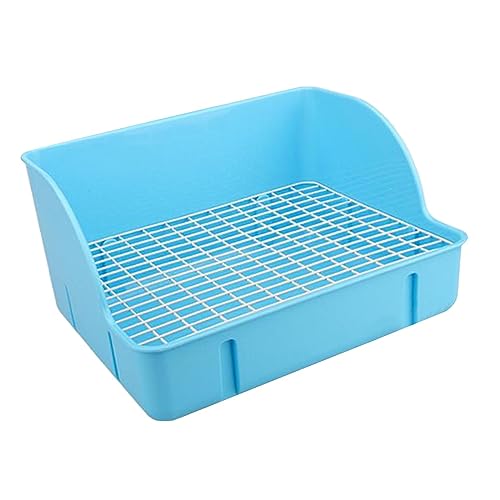 perfk Kaninchentoilette, Töpfchentrainer, Kleintiere, Katzentoilette, Bettpfanne, Eck-Toilettenbox, Haustiertoilette für Hamster, Frettchen, Blau perfk Kaninchentoilette, Töpfchentrainer, Kleintiere, Katzentoilette, Bettpfanne, Eck-Toilettenbox, Haustiertoilette für Hamster, Frettchen, Blau von perfk