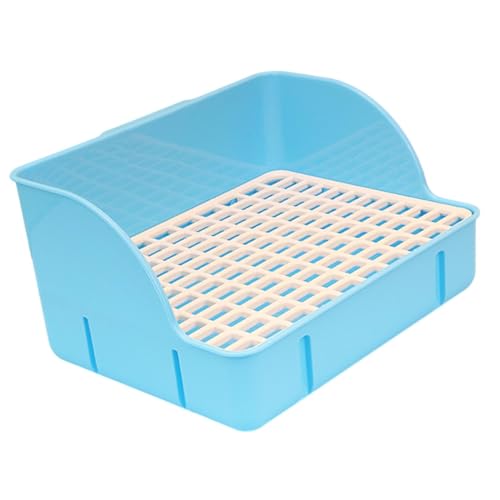 perfk Kaninchentoilette für Käfig, Ecktoilette, langlebig, spritzwassergeschützt, Haustiertoilette, Ecktoilette für Ratten, Käfigzubehör, blaues PP-Netz perfk Kaninchentoilette für Käfig, Ecktoilette, langlebig, spritzwassergeschützt, Haustiertoilette, Ecktoilette für Ratten, Käfigzubehör, blaues PP-Netz von perfk