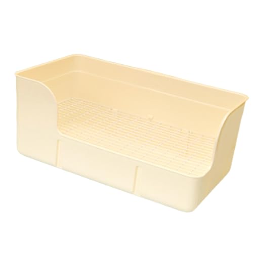 perfk Kaninchentoilette für Käfig, Haustiertoilette, Einstreubox, rechteckig, leicht zu reinigen, Ecktoilette für Hamsterkäfigzubehör, Beige perfk Kaninchentoilette für Käfig, Haustiertoilette, Einstreubox, rechteckig, leicht zu reinigen, Ecktoilette für Hamsterkäfigzubehör, Beige von perfk