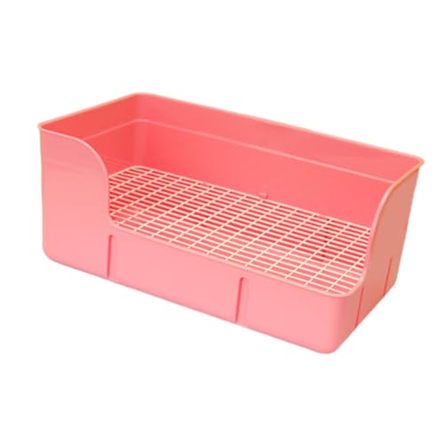 perfk Kaninchentoilette für Käfig, Haustiertoilette, Einstreubox, rechteckig, leicht zu reinigen, Ecktoilette für Hamsterkäfigzubehör, Rosa perfk Kaninchentoilette für Käfig, Haustiertoilette, Einstreubox, rechteckig, leicht zu reinigen, Ecktoilette für Hamsterkäfigzubehör, Rosa von perfk