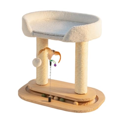 perfk Katzen-Kratzbaum, doppelschichtig, interaktives Katzenspielzeug für Hauskatzen, Krallenschleifer, Katzenbett, Katzenbaum, Spielzeug, Katzenkratzbaum perfk Katzen-Kratzbaum, doppelschichtig, interaktives Katzenspielzeug für Hauskatzen, Krallenschleifer, Katzenbett, Katzenbaum, Spielzeug, Katzenkratzbaum von perfk