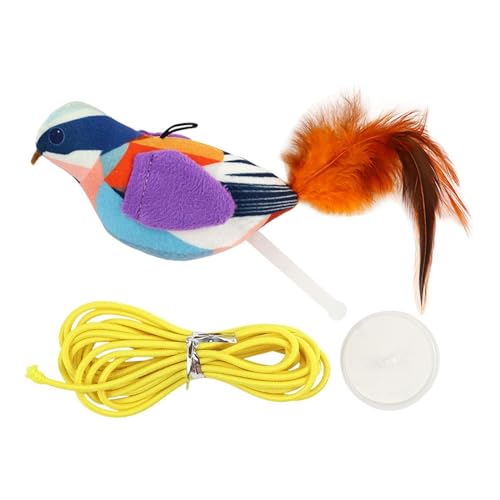 perfk Katzen-Plüschspielzeug zum Aufhängen an der Tür, Katzen-Aktivitätsspielzeug, einziehbares Plüsch-Vogel-Katzenspielzeug, Federspielzeug für Hauskatzen, violett perfk Katzen-Plüschspielzeug zum Aufhängen an der Tür, Katzen-Aktivitätsspielzeug, einziehbares Plüsch-Vogel-Katzenspielzeug, Federspielzeug für Hauskatzen, violett von perfk