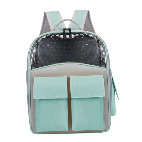 perfk Katzen-Rucksackträger, Katzentrage, einfachere Reinigung, belüftetes Design, bequemer Haustier-Rucksack für Reisen im Freien, GrÜn perfk Katzen-Rucksackträger, Katzentrage, einfachere Reinigung, belüftetes Design, bequemer Haustier-Rucksack für Reisen im Freien, GrÜn von perfk