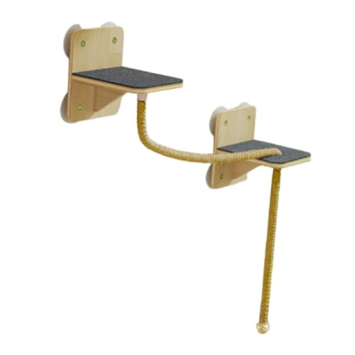 perfk Katzen-Wandregale, Katzen-Wandmöbel, Kratzbaum mit stabilen Saugnäpfen, Kletterregal, Sitzstangen zum Nickerchen und Klettern, Hanfseil perfk Katzen-Wandregale, Katzen-Wandmöbel, Kratzbaum mit stabilen Saugnäpfen, Kletterregal, Sitzstangen zum Nickerchen und Klettern, Hanfseil von perfk