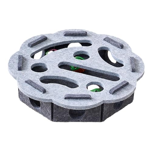 perfk KatzenPuzzlespielzeug mit Ballinteraktion, weiches FilzSpiel, Langeweile, Kätzchen, Spielspielzeug, beschäftigter, Graue Runde perfk KatzenPuzzlespielzeug mit Ballinteraktion, weiches FilzSpiel, Langeweile, Kätzchen, Spielspielzeug, beschäftigter, Graue Runde von perfk