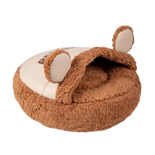 perfk Katzenbett, Höhlenbett, bequem, weich, mit Kapuze, bedeckt, gemütlich für kleine Hunde, Welpen, Hauskatzen, 50x50cm perfk Katzenbett, Höhlenbett, bequem, weich, mit Kapuze, bedeckt, gemütlich für kleine Hunde, Welpen, Hauskatzen, 50x50cm von perfk