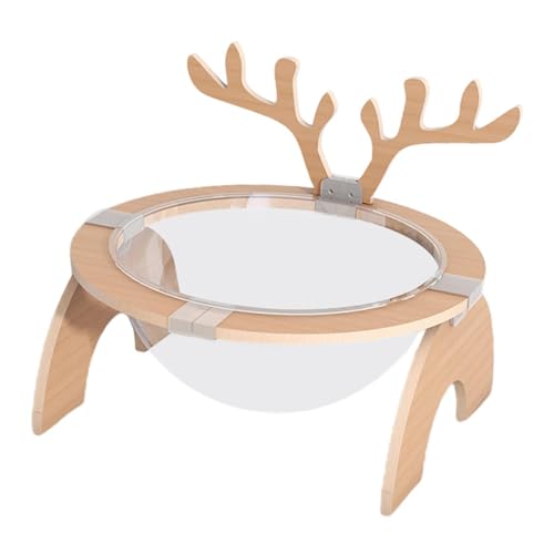 perfk Katzenbett mit Hirschmotiv, Katzenklettern, Ganzjahres-Haustierzubehör, Katzenmöbel, modernes Katzenspielzeug, Holzständer, Schlafnest, l perfk Katzenbett mit Hirschmotiv, Katzenklettern, Ganzjahres-Haustierzubehör, Katzenmöbel, modernes Katzenspielzeug, Holzständer, Schlafnest, l von perfk