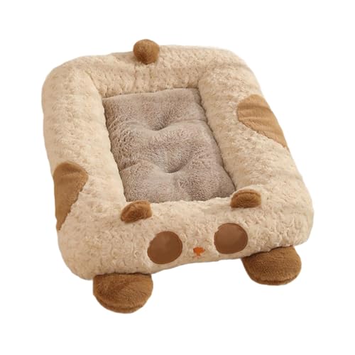 perfk Katzenbetten für Hauskatzen, Hundebett, süß, weich, Haustierbedarf, Matte, rutschfeste Unterseite, wärmendes Plüschkissen für Welpen, Hunde und Katzen, L Bear perfk Katzenbetten für Hauskatzen, Hundebett, süß, weich, Haustierbedarf, Matte, rutschfeste Unterseite, wärmendes Plüschkissen für Welpen, Hunde und Katzen, L Bear von perfk