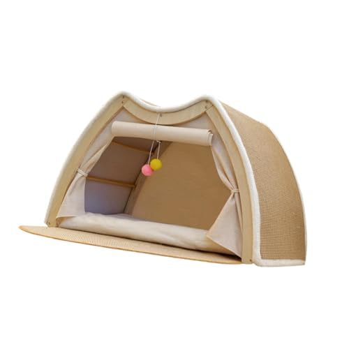 perfk Katzenbetten für Innenkatzen, Katzenzelt, Katzennest Haustierbett Sisal Kratzer, gemütlich, Doppelohr XL perfk Katzenbetten für Innenkatzen, Katzenzelt, Katzennest Haustierbett Sisal Kratzer, gemütlich, Doppelohr XL von perfk