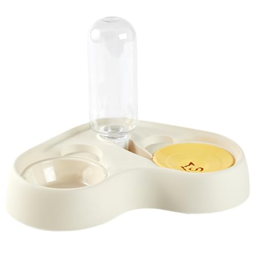 perfk Katzenfutter- und Wassernapf-Set, Futterspender mit automatischer Wasserspenderflasche für kleine oder mittelgroße Hunde, Kleintiere, Kätzchen, Weiß perfk Katzenfutter- und Wassernapf-Set, Futterspender mit automatischer Wasserspenderflasche für kleine oder mittelgroße Hunde, Kleintiere, Kätzchen, Weiß von perfk