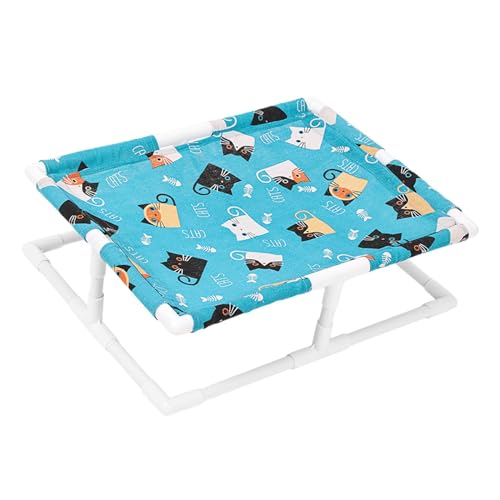 perfk Katzenhängemattenbett, erhöhtes Katzen-/Hundebett, abnehmbares, waschbares Möbelstück, Haustierbett für den Innenbereich, Katzenbett für kleine Hunde, perfk Katzenhängemattenbett, erhöhtes Katzen-/Hundebett, abnehmbares, waschbares Möbelstück, Haustierbett für den Innenbereich, Katzenbett für kleine Hunde, von perfk