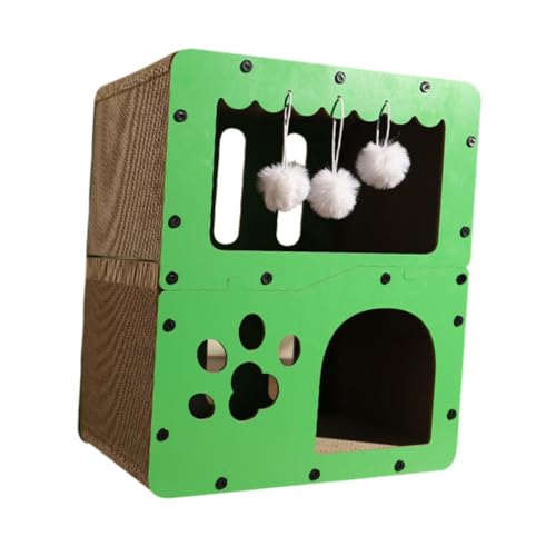 perfk Katzenhaus aus Wellpappe, Katzenhaus, 2-lagig, stabiles Kratzbrett als Versteck für Kleintiere, Heimdekoration, Katzengeburtstag, Haustiergeschenk perfk Katzenhaus aus Wellpappe, Katzenhaus, 2-lagig, stabiles Kratzbrett als Versteck für Kleintiere, Heimdekoration, Katzengeburtstag, Haustiergeschenk von perfk