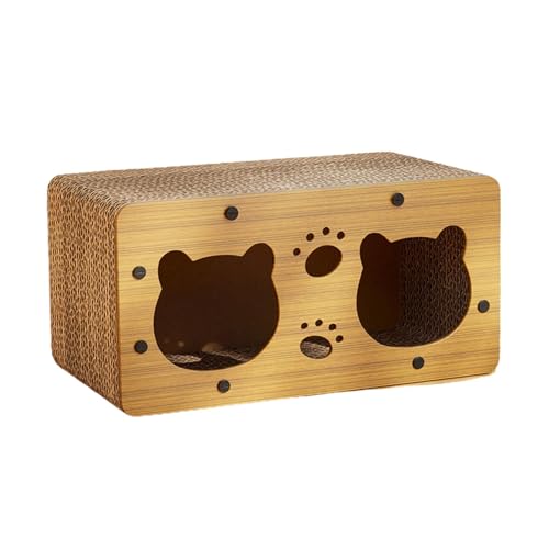 perfk Katzenhaus aus Wellpappe, Katzenhaus, Höhle, Möbelschutz, Versteck, Kratzbrett, Spielzeug, Kratzbrett für Kätzchen, Haustierspielzeug, Kätzchen, Einzelne Schicht perfk Katzenhaus aus Wellpappe, Katzenhaus, Höhle, Möbelschutz, Versteck, Kratzbrett, Spielzeug, Kratzbrett für Kätzchen, Haustierspielzeug, Kätzchen, Einzelne Schicht von perfk